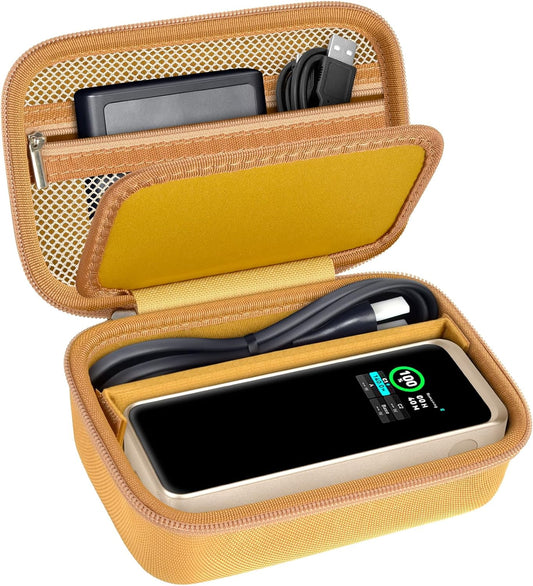 Case Compatible with Anker Prime Power Bank, 27,650mAh 3-Port 250W& for Prime USB C Charging Station, Storage Travel Holder for Anker Prime Charging Base, Portable Chargers, Cable-Gold (Box Only)