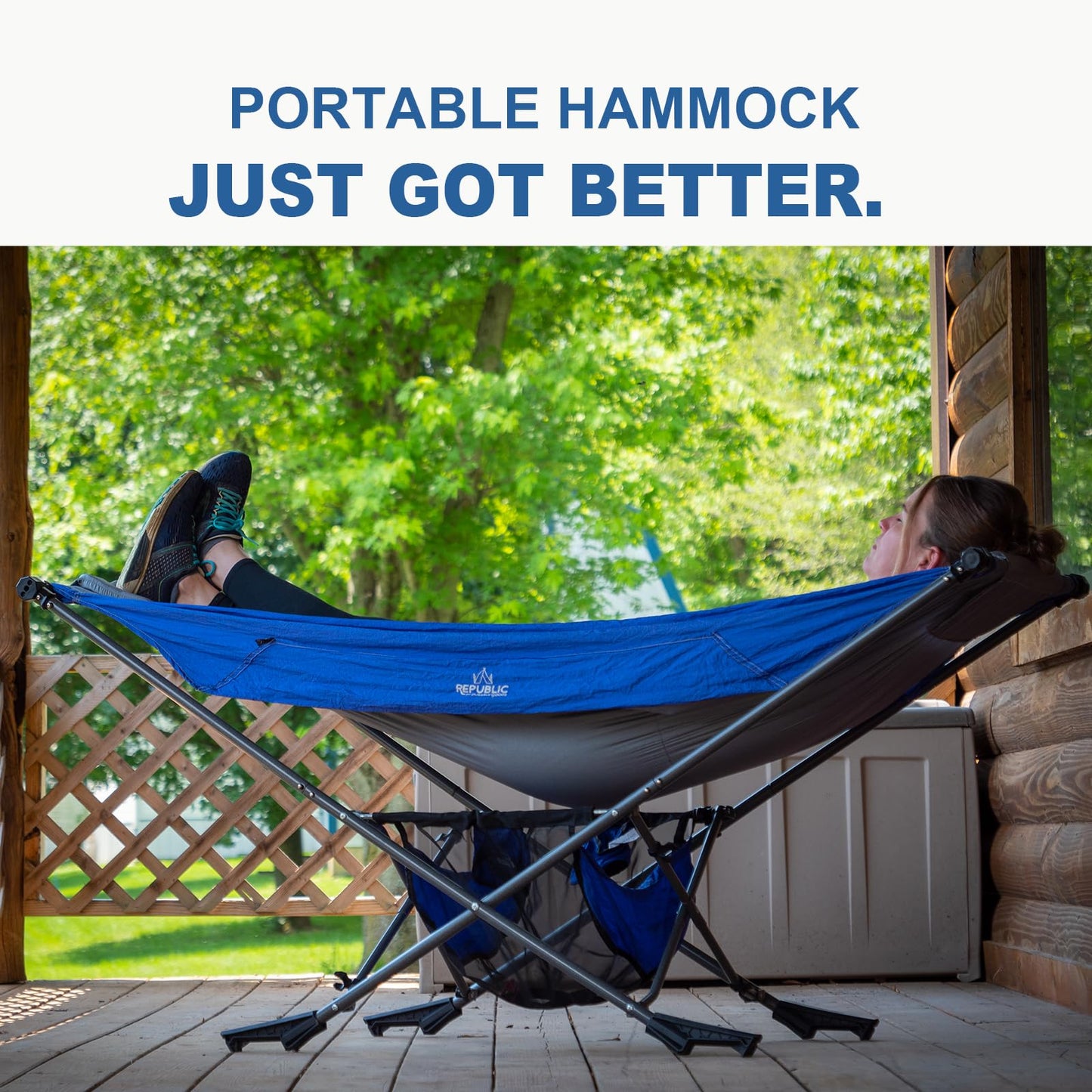 Portable Hammock with Stand for Indoor Outdoor Camping Essentials