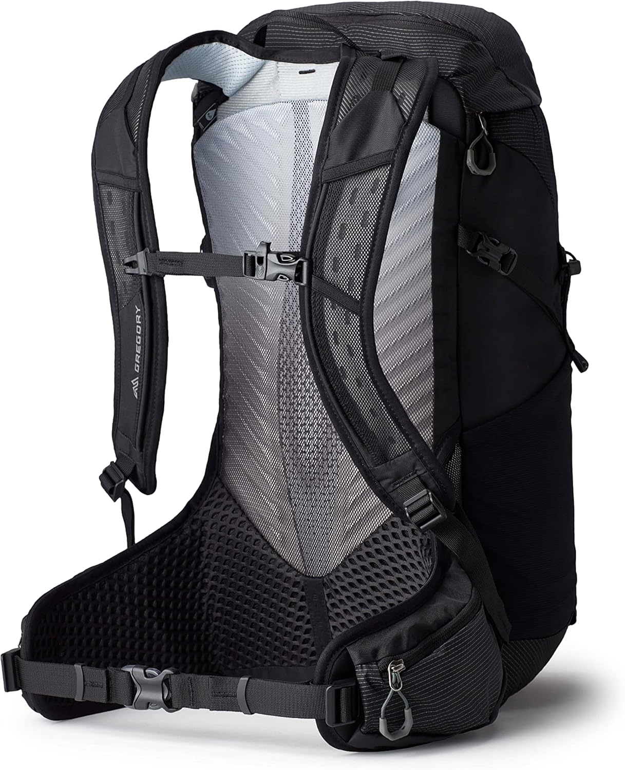 Gregory Miko 30L Unisex Day Hiking Backpack, Ventilated Backpanel, Built-In Hydration Attachment for Water Bladder (Reservoir Not Included), One Size Fits All, Optic Black