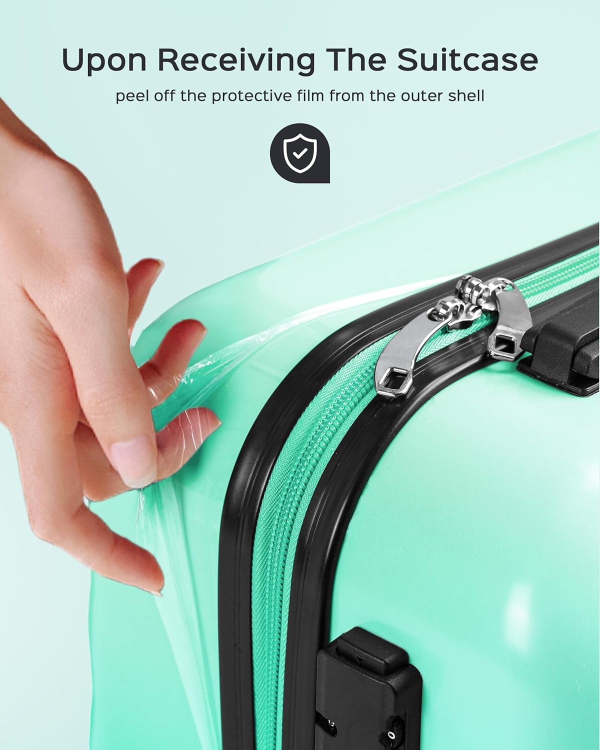 Suitour Carry on Suitcase Airline Approved, Hardside Lightweight Rolling Luggage for Women (20" Carry-on)