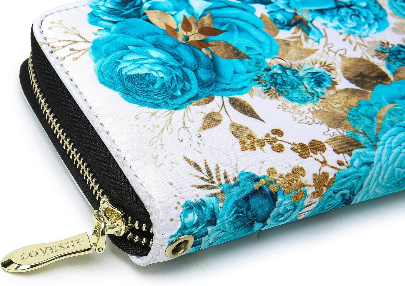 Women Wallet Card RFID For Womens Holder Blocking Credit Small Zipper Purse Pocket Bifold Slim Coin ID Ladies Wristlet Clutch Large Capacity Window Case Travel Zip Women's