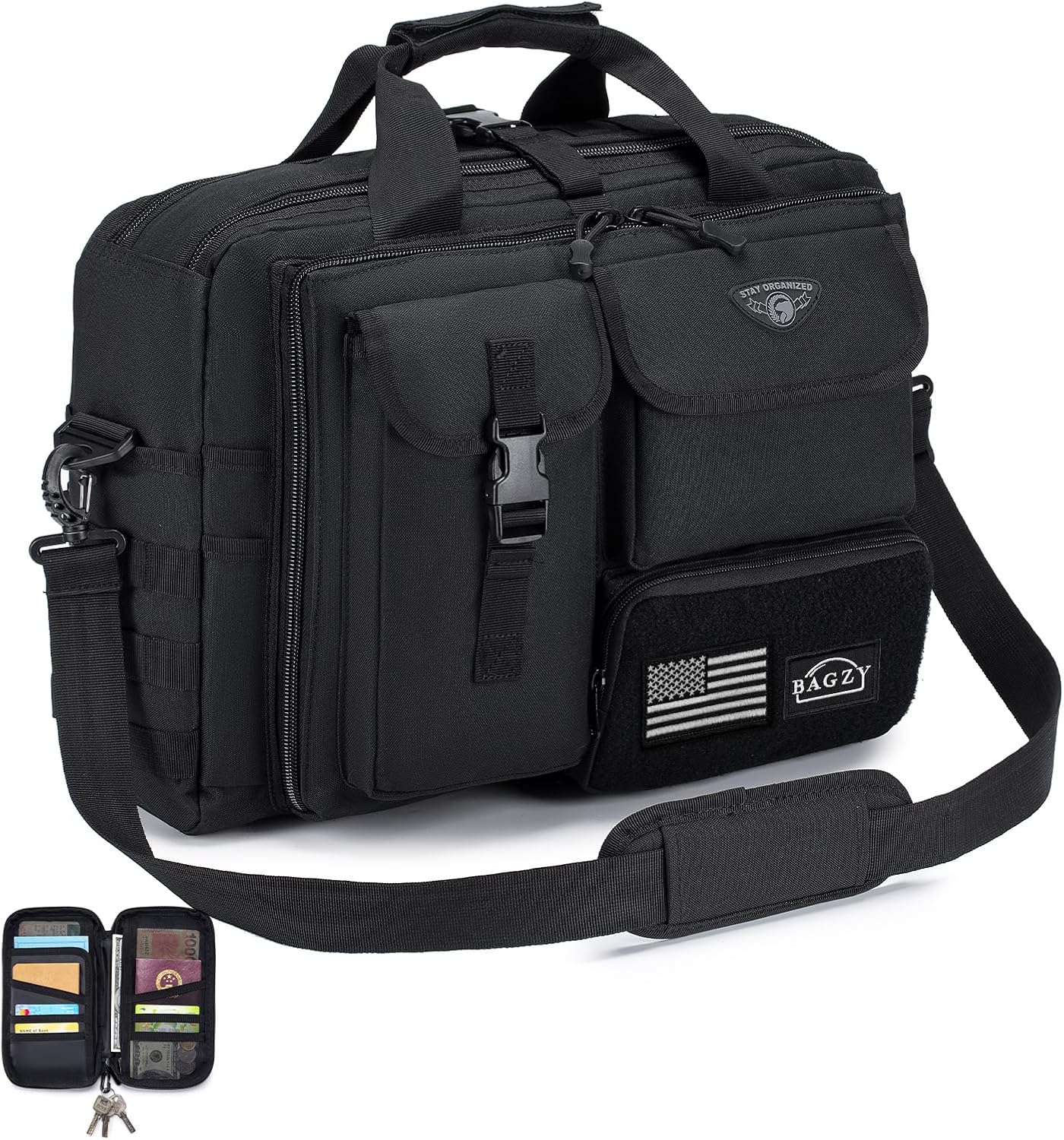 Tactical Messenger Bag for Men Multifunctional Tactical Briefcase Men's Military Laptop Work Bag for Business Teacher