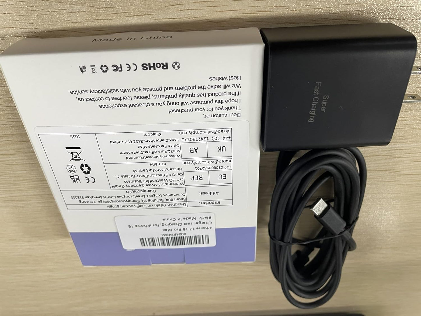 iPhone 17 16 Pro Max Charger Fast Charging, 45W Super Fast USB C Chargers for iPhone 17 (6FT+6FT+10FT) Type C Chargers Cord with Fast Charger Block for iPhone 17/16/15 series/iPad/ GalaxyS25/S24 Black
