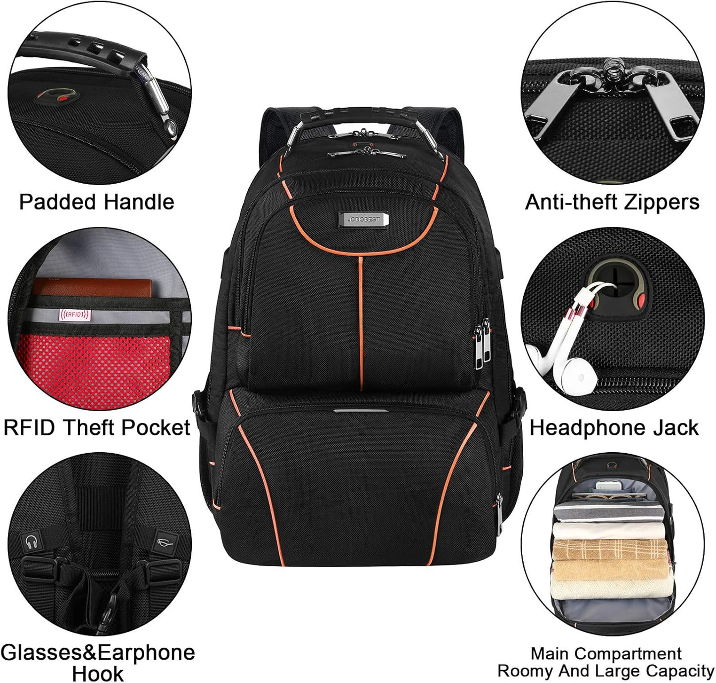 VECKUSON Lunch Bag Backpack, Insulated Cooler Lunch Box, Extra Large 17.3 inch Laptop Backpack with