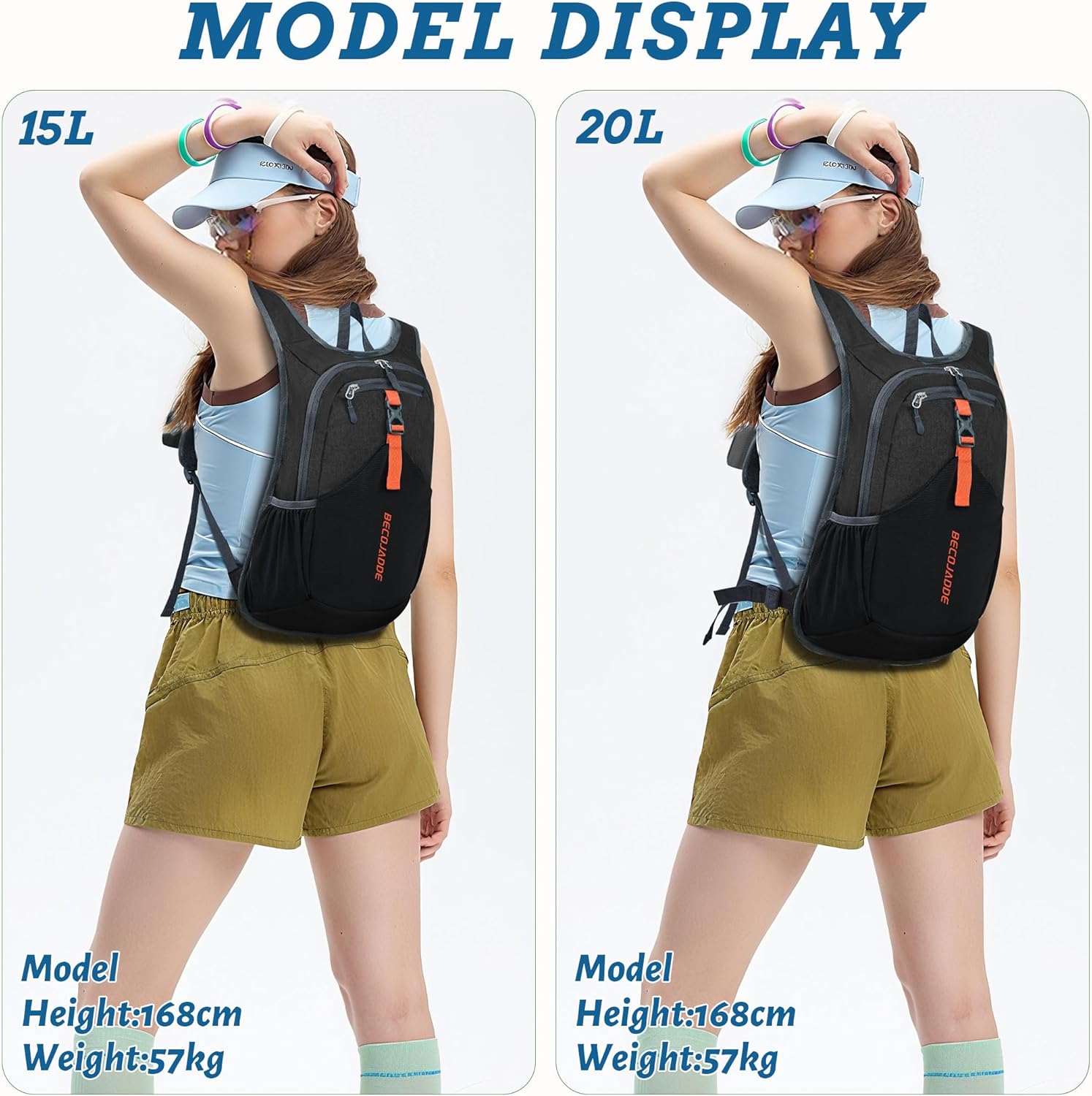 15L Small Hiking Backpack for Men Women Foldable Packable Back Pack Ultralight Hiking Daypack for