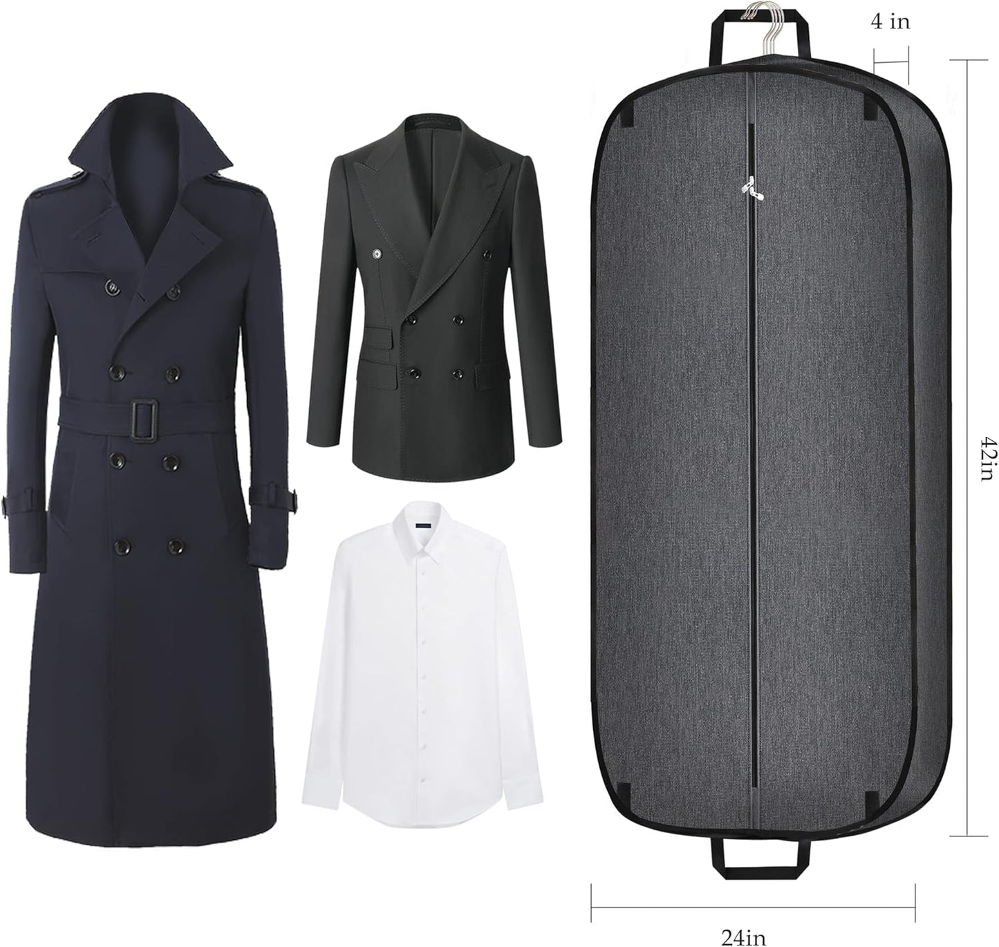 Heavy Duty Waterproof Garment Bag for Travel, Tear Resistance Suit Bag for Men Travel for Suits