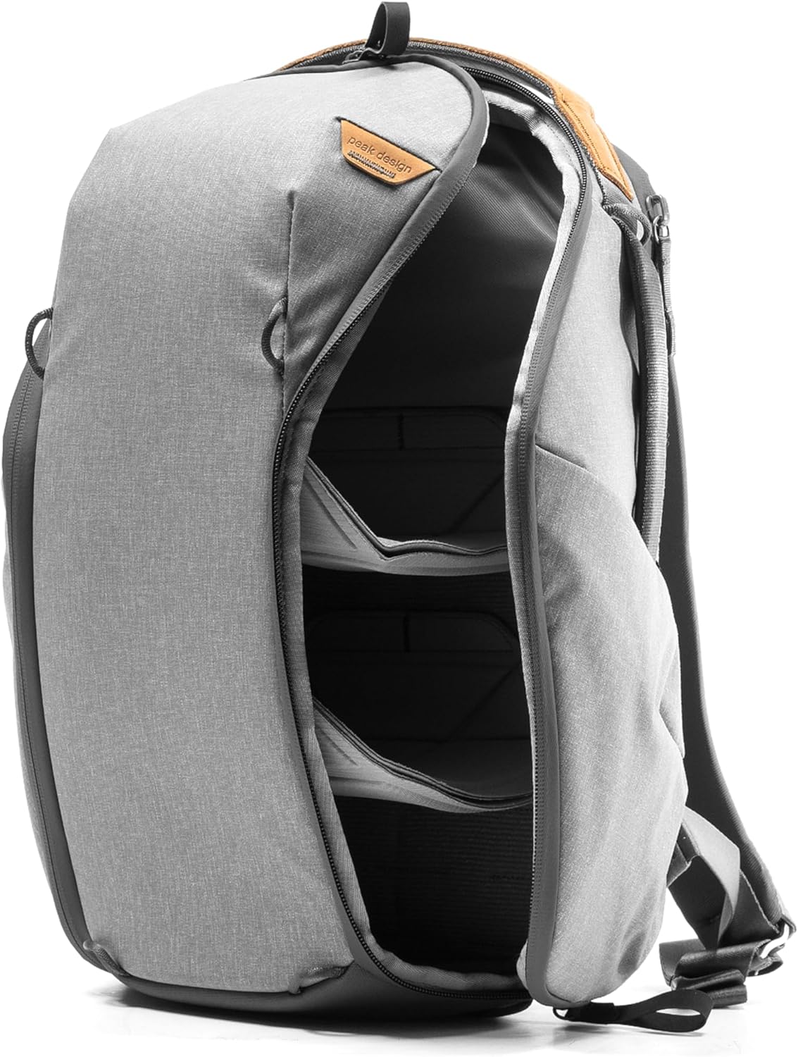 Peak Design Everyday Backpack Zip 15L, Ash, 270-Degree Zip, Dual Side Pockets, FlexFold Dividers