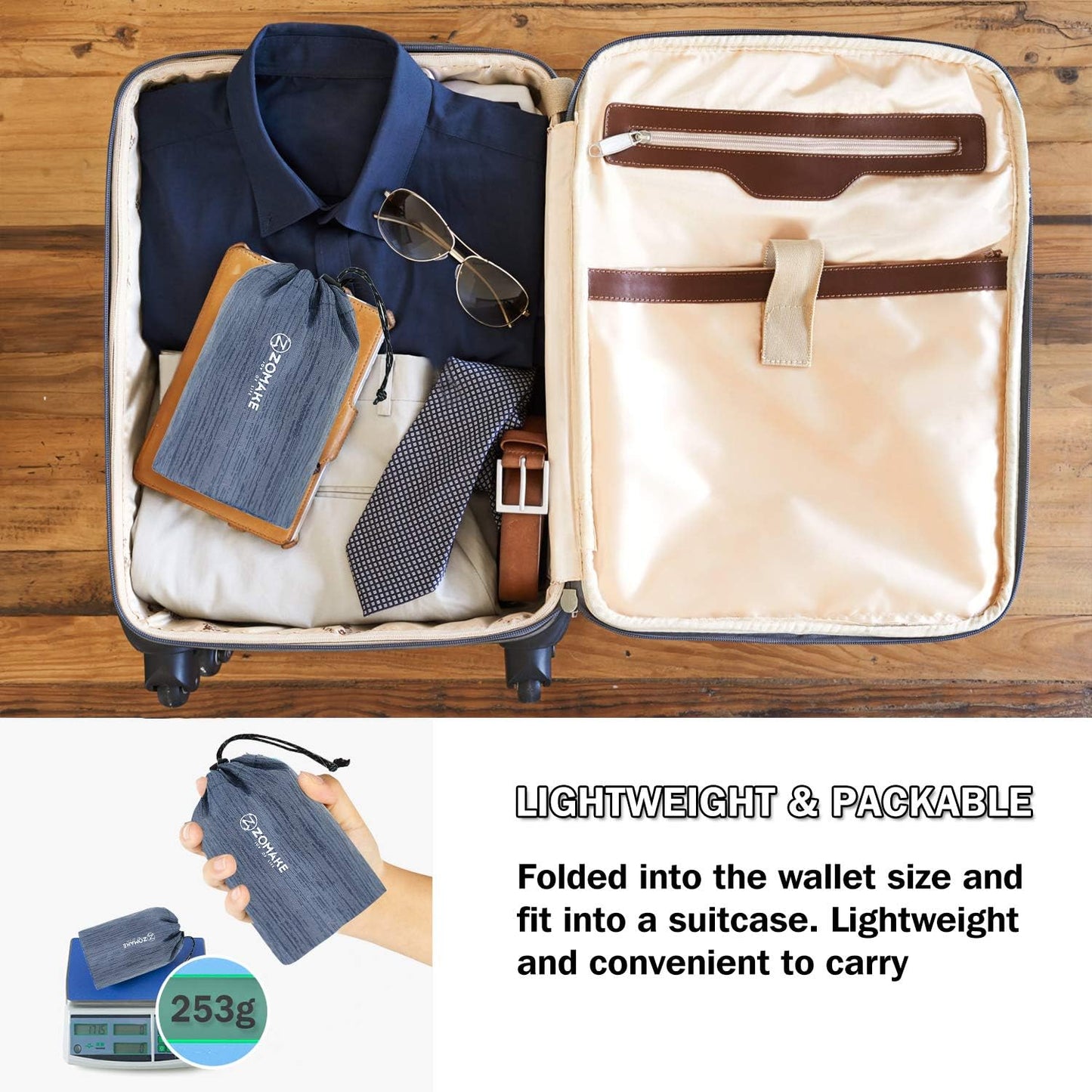 ZOMAKE Ultra Lightweight Packable Backpack 18L, Small Foldable Hiking Backpacks Water Resistant Folding Daypack for Travel(Navy Blue)