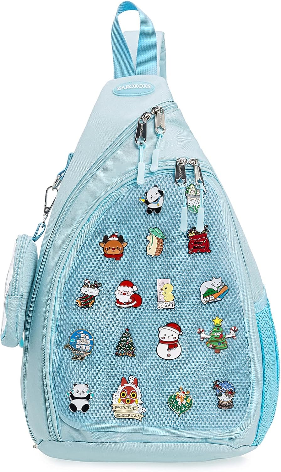 Mens Womens Oxford Ita Bag Pin Display Chest Pack Single Shoulder Bag Sport Backpack Packs Hiking Daypack