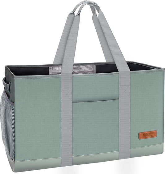 WONDAY Standing Extra Large Reusable Grocery Bag Carrier with Handle, Thirty One Utility Tote Foldable for Shopping and Beach