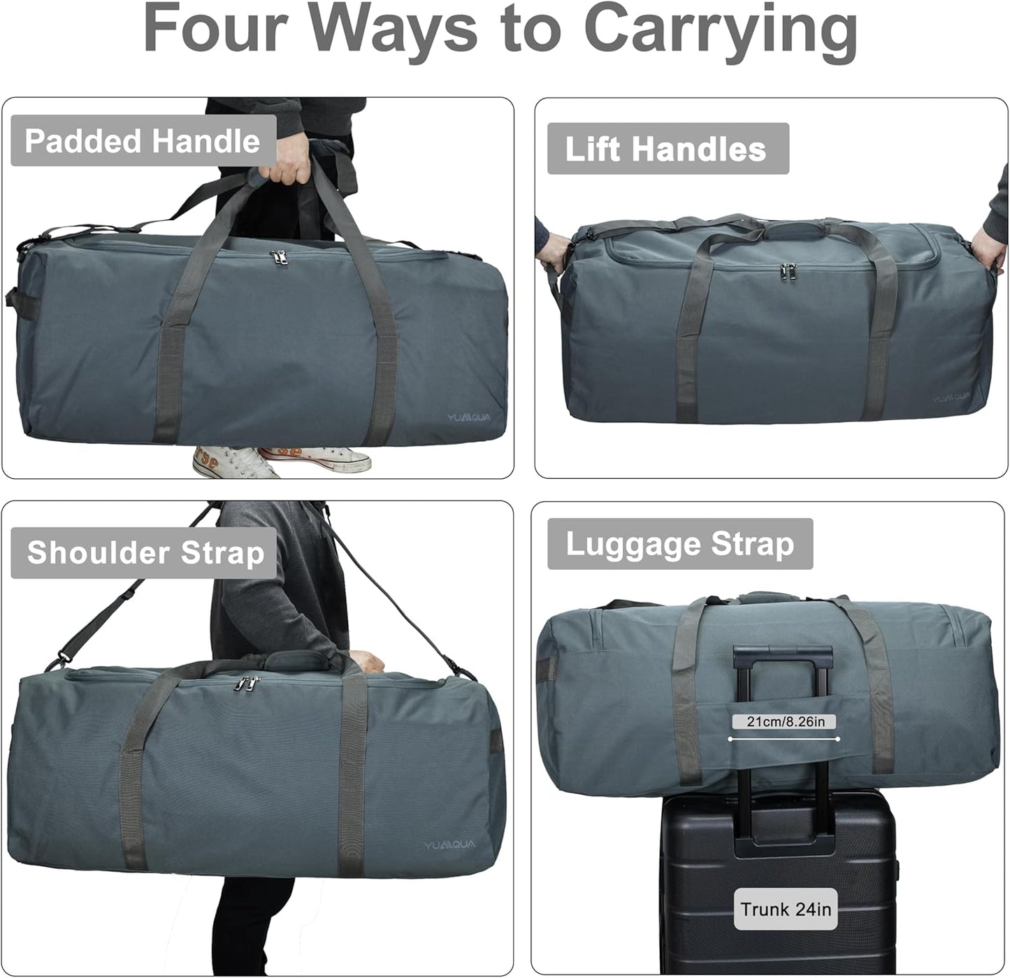 Large Duffle Bag for Travel, 100L Travel Duffel Bags for Men, 900D Polyester Water & Tear Resistant Extra Large Travel Bag Heavy Duty Moving Bags for Sport Camping Gear Holiday Christmas Decor Storage
