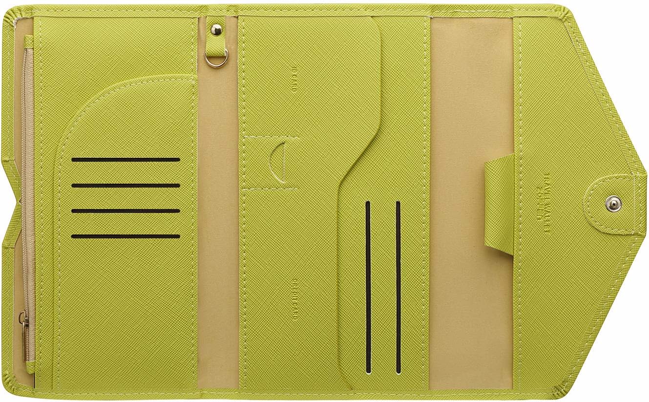 ZOPPEN Mulit-purpose Rfid Blocking Passport Holder Travel Wallet (Ver.4) Passport and Vaccine Card Holder ComboTri-fold Document Organizer Travel Essentials