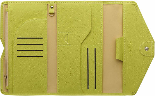 ZOPPEN Mulit-purpose Rfid Blocking Passport Holder Travel Wallet (Ver.4) Passport and Vaccine Card Holder ComboTri-fold Document Organizer Travel Essentials