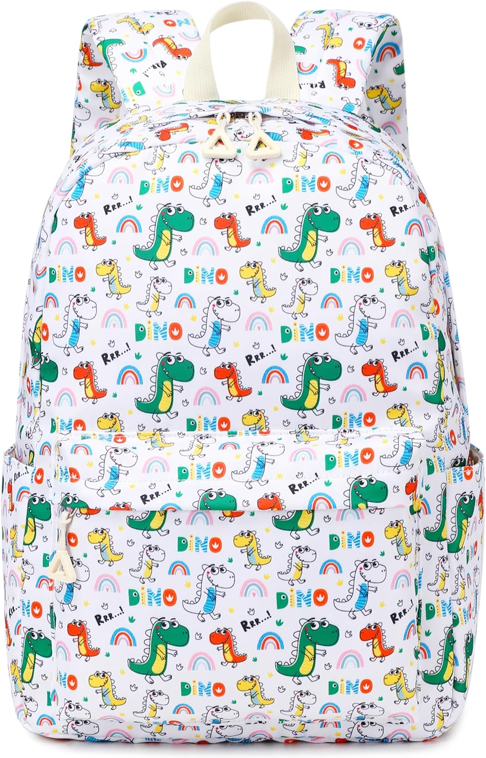 Backpack For Girls Elementary School Bookbag Durable Kid's Backpack Lightweight Travel Daypack (White)
