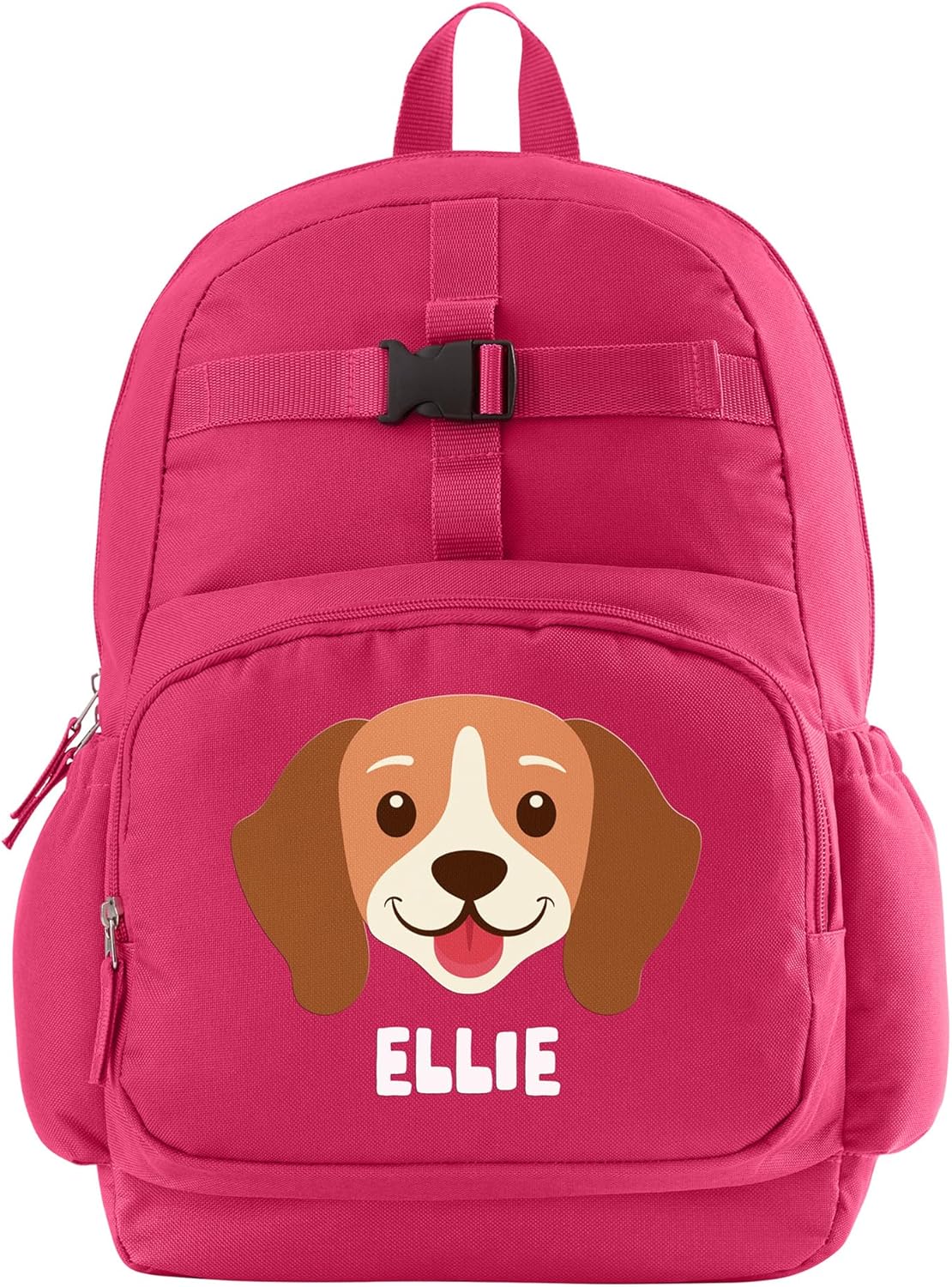 Let's Make Memories Personalized Kids Backpack - Backpack for School - For Animal Lovers - Back to School - Bookbag - Matching Lunchbox/Water Bottle Sold Separately - Pink - Dog
