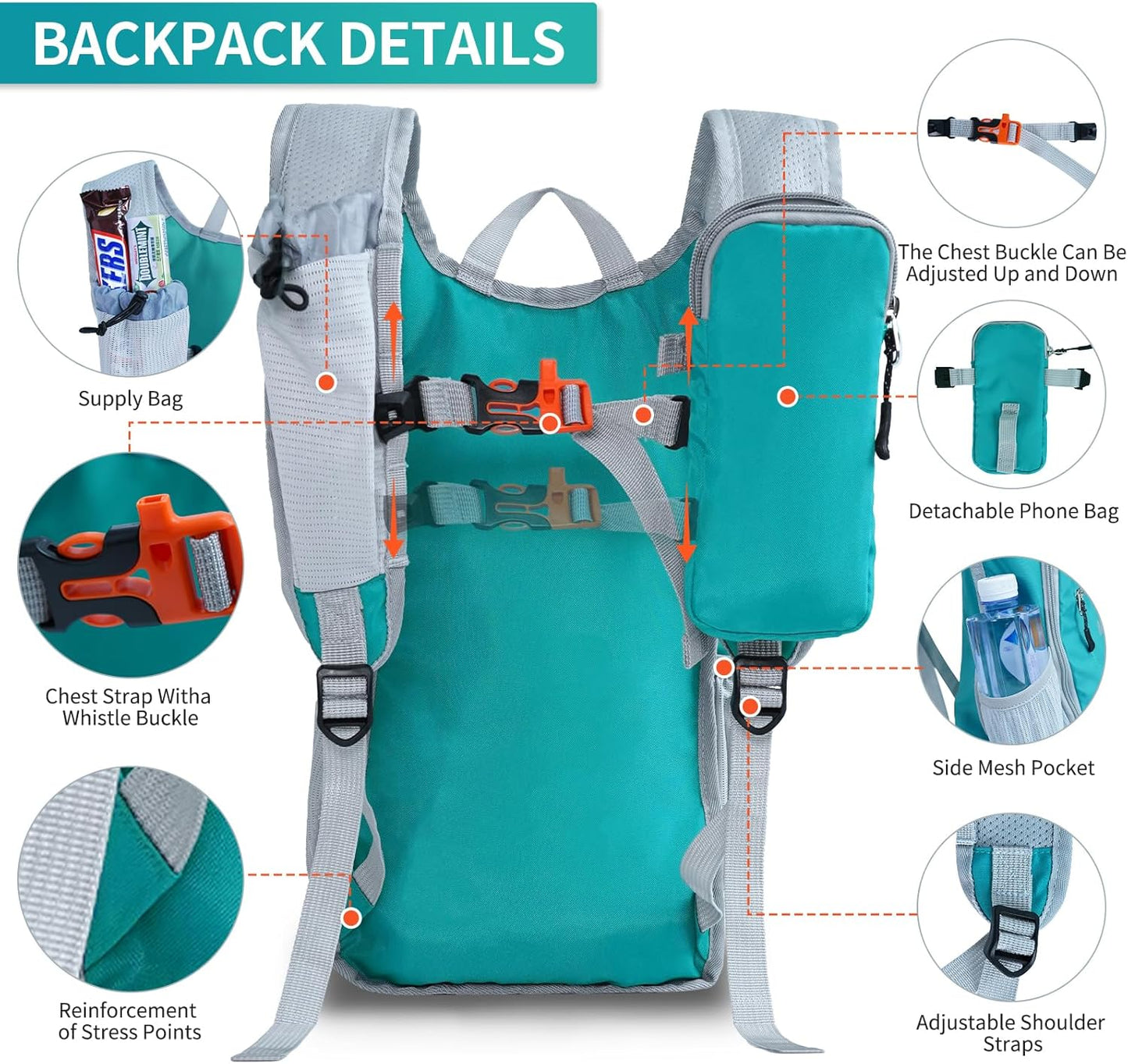 Hiking Backpack 10L/15L Small Daypack Lightweight Packable Travel Foldable Water Resistan for Women