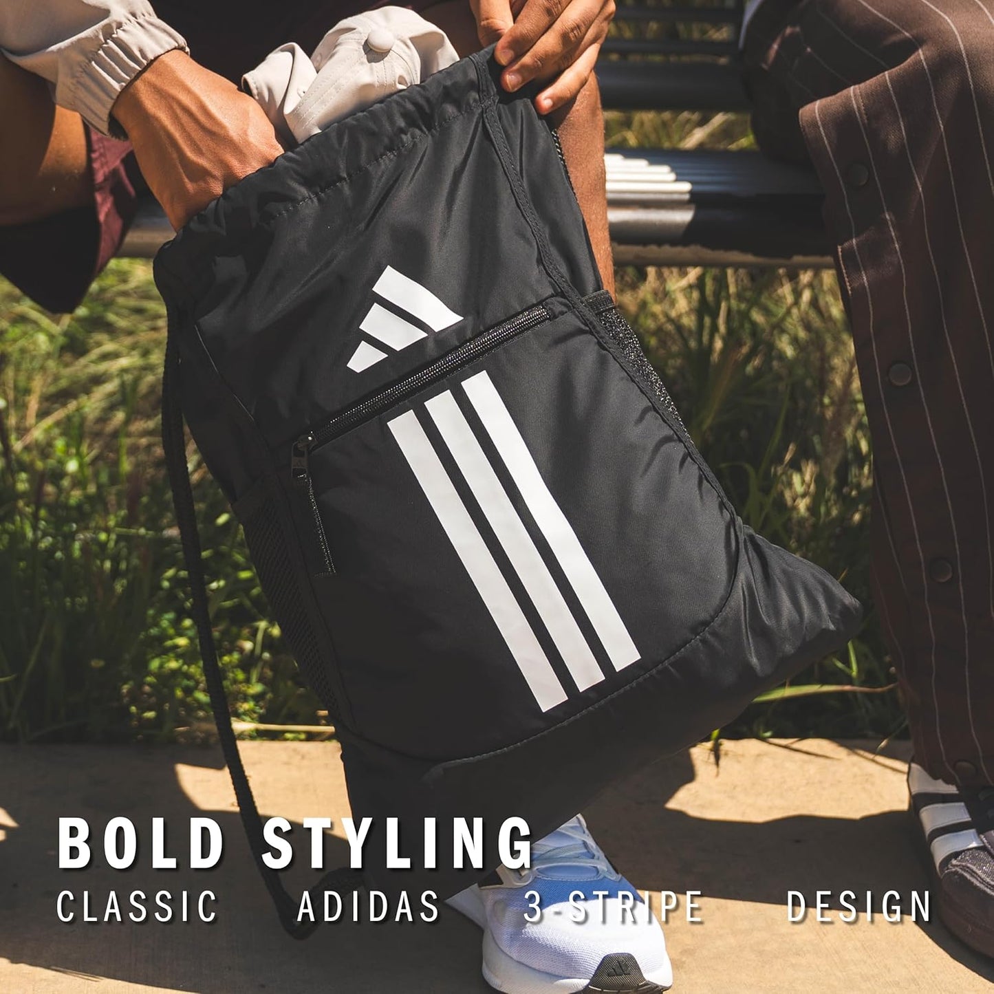 adidas Alliance Sackpack – Drawstring Backpack Small Bag for Men and Women