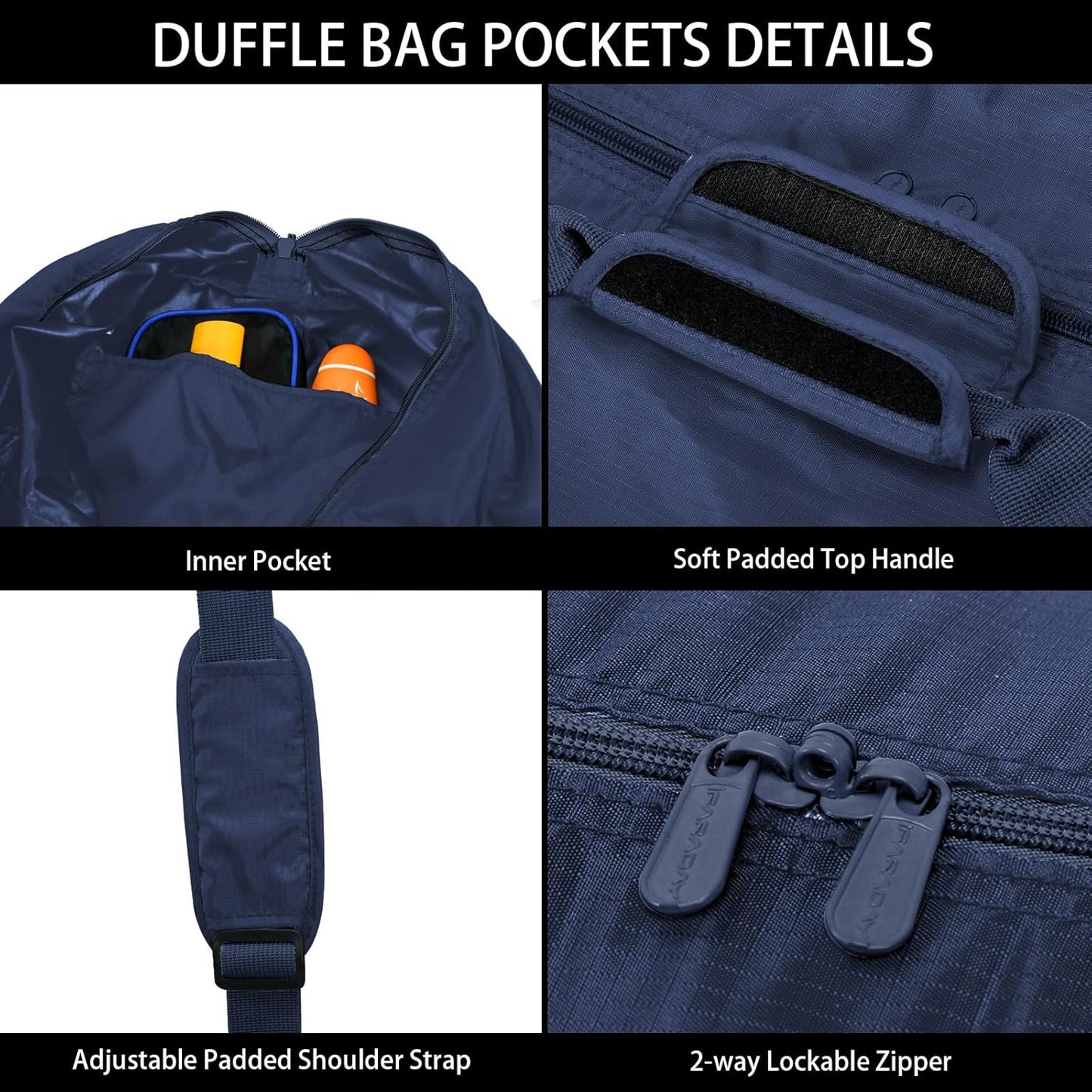 105L Extra Large Duffel Bag 32.5 inch Travel Duffel Bag lightweight Luggage Bag-Navy