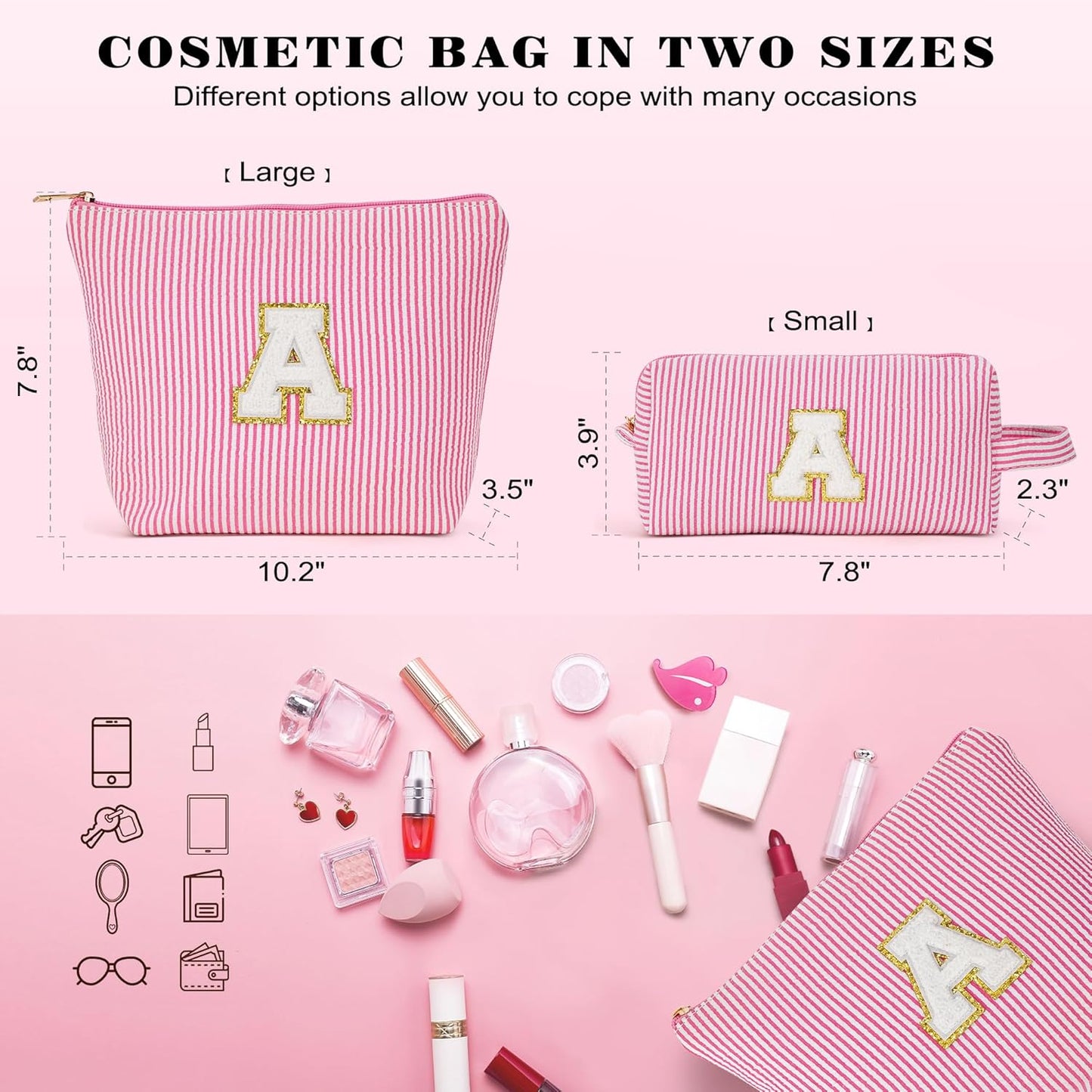 Christmas Gifts 2025 for Girls - Stocking Stuffers for Teen Girls Makeup Bag Set, 6 7 8 9 10 11 12