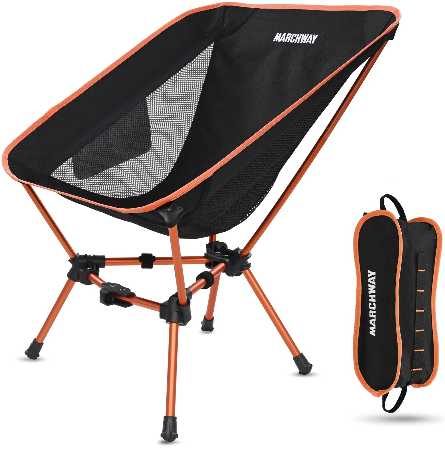 MARCHWAY Lightweight Folding Camping Chair, Portable Foldable Compact for Outdoor Camp, Travel