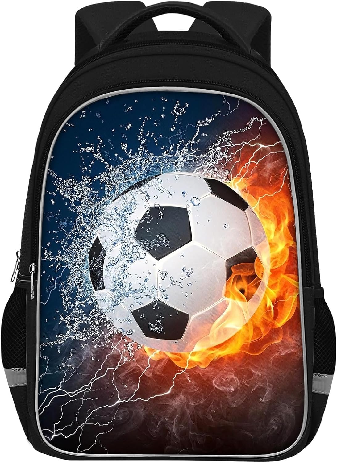 School Backpack for Boys - Soccer Boys Backpack for Kids Children Teens Elementary Middle School - Students Bag for Ages 6-18,17″Bookbag Multifunctional Large Capacity