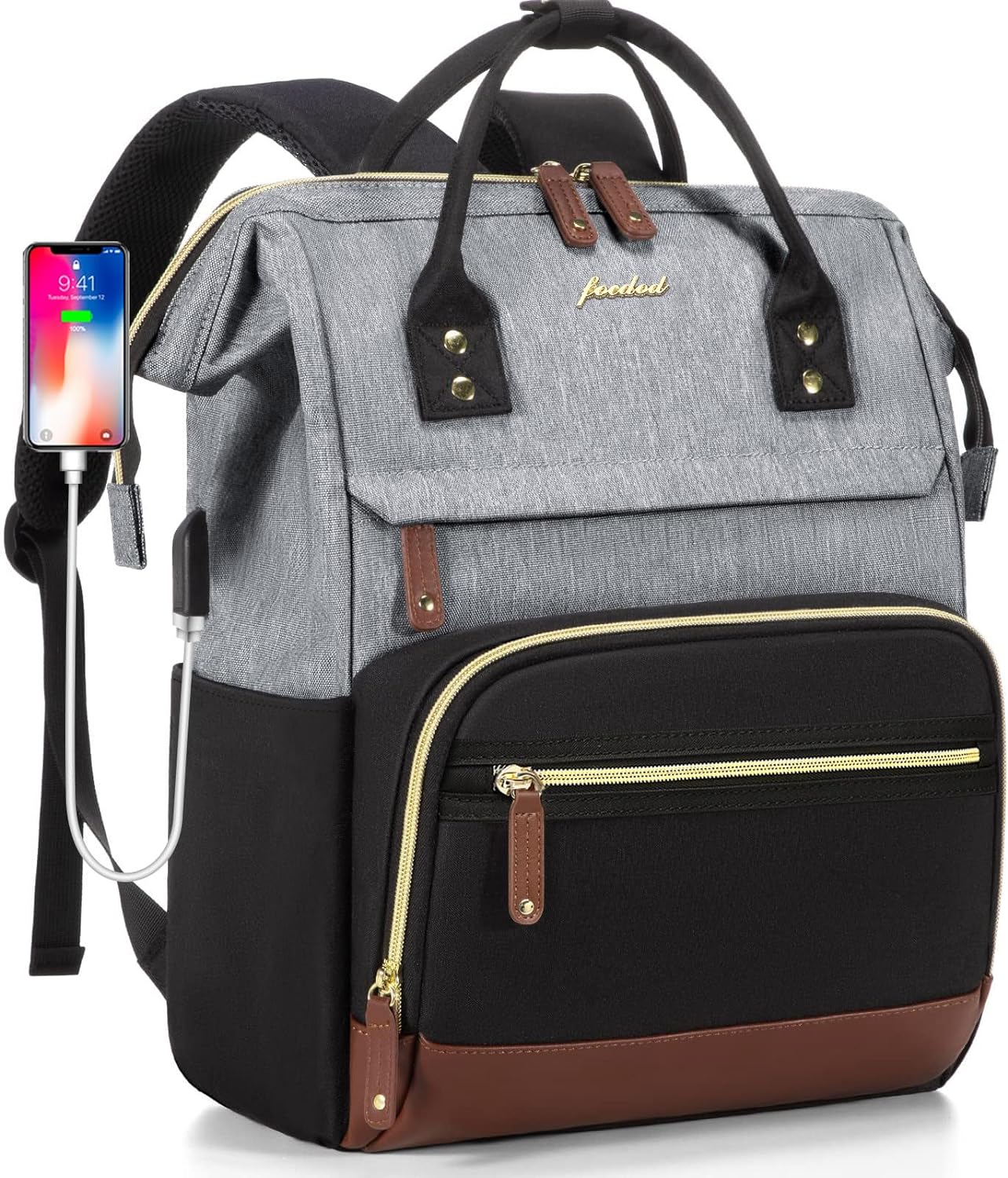 Laptop Backpack 15.6 Inch Professional Womens Purse Computer Bag Nurse Teacher Backpack Waterproof