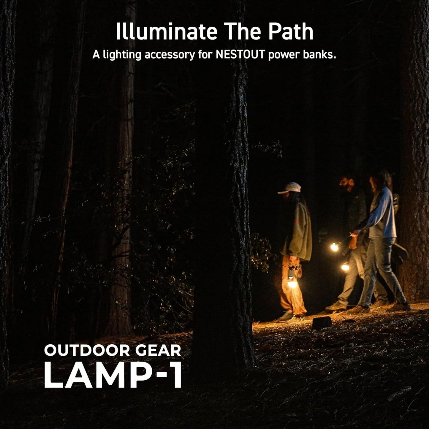 NESTOUT Rugged Outdoor Camping LED Lantern w/ Mini Tripod, Dimmable USB Powered Soft LED Light, IP44 Water Dust Resistant, 10-350 Lumen, Portable Lamp for Power Bank EDC Travel, LAMP-1 (Beige)