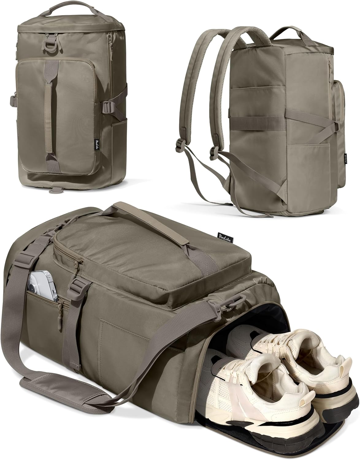 Gym Bag for Women with Shoe Compartment and Wet Pocket Convertible Gym Backpack workout Duffel Bag Multiple Pockets 30L