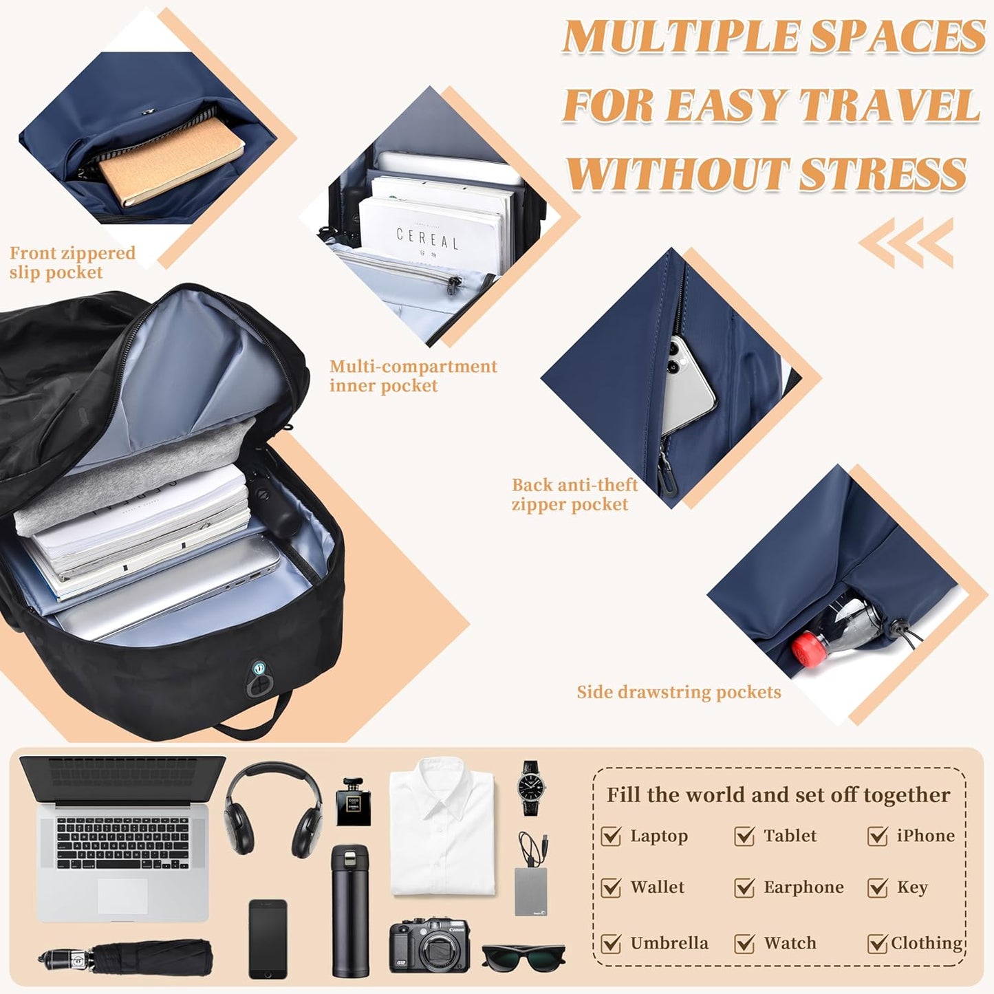 FSD. WG Casual Bag for Men Fashionable Outdoor Bag Popular Travel Bag Casual Large Capacity