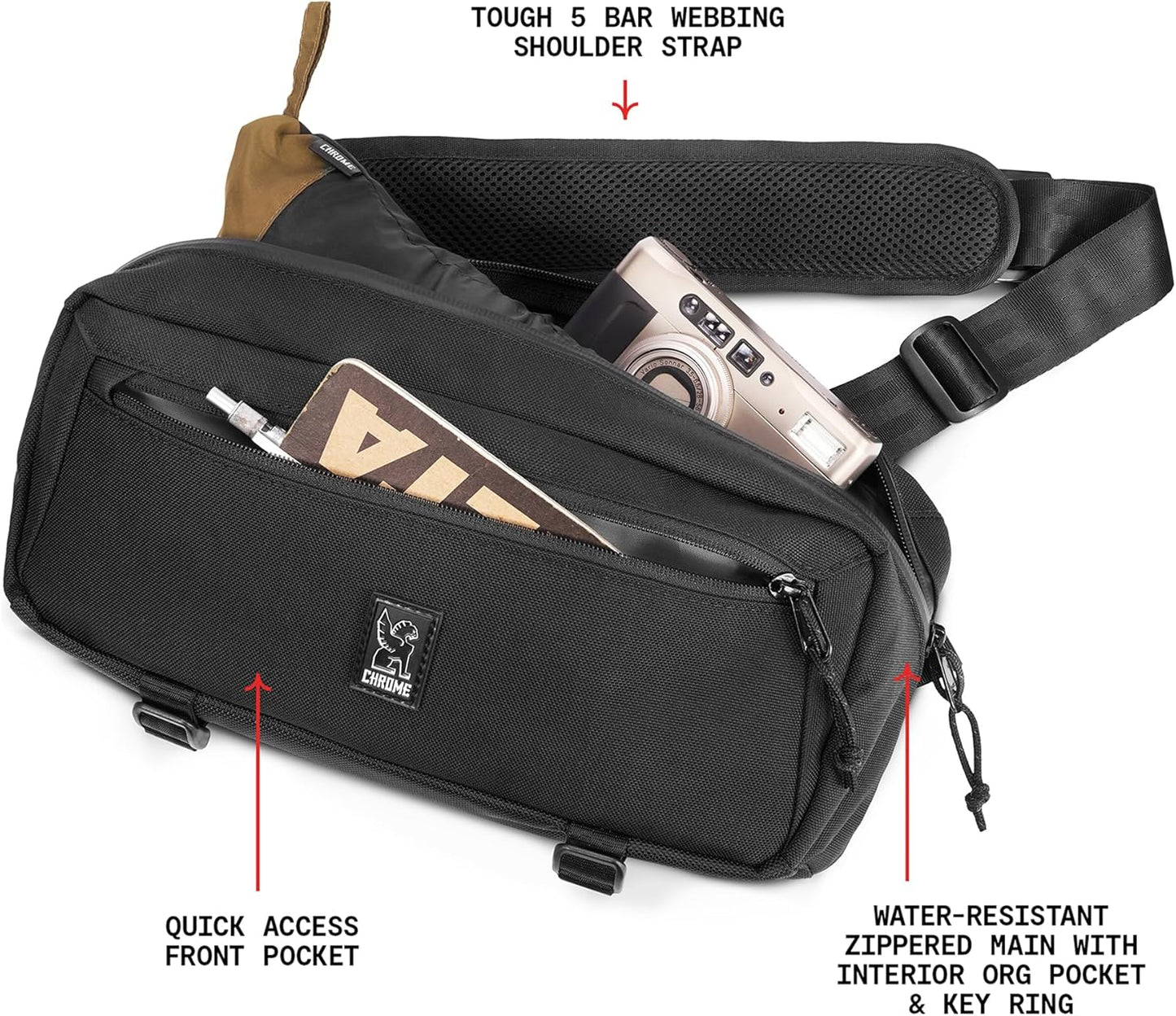 Chrome Industries Mini Kadet Sling Bag – Water Resistant Messenger Crossbody Bag