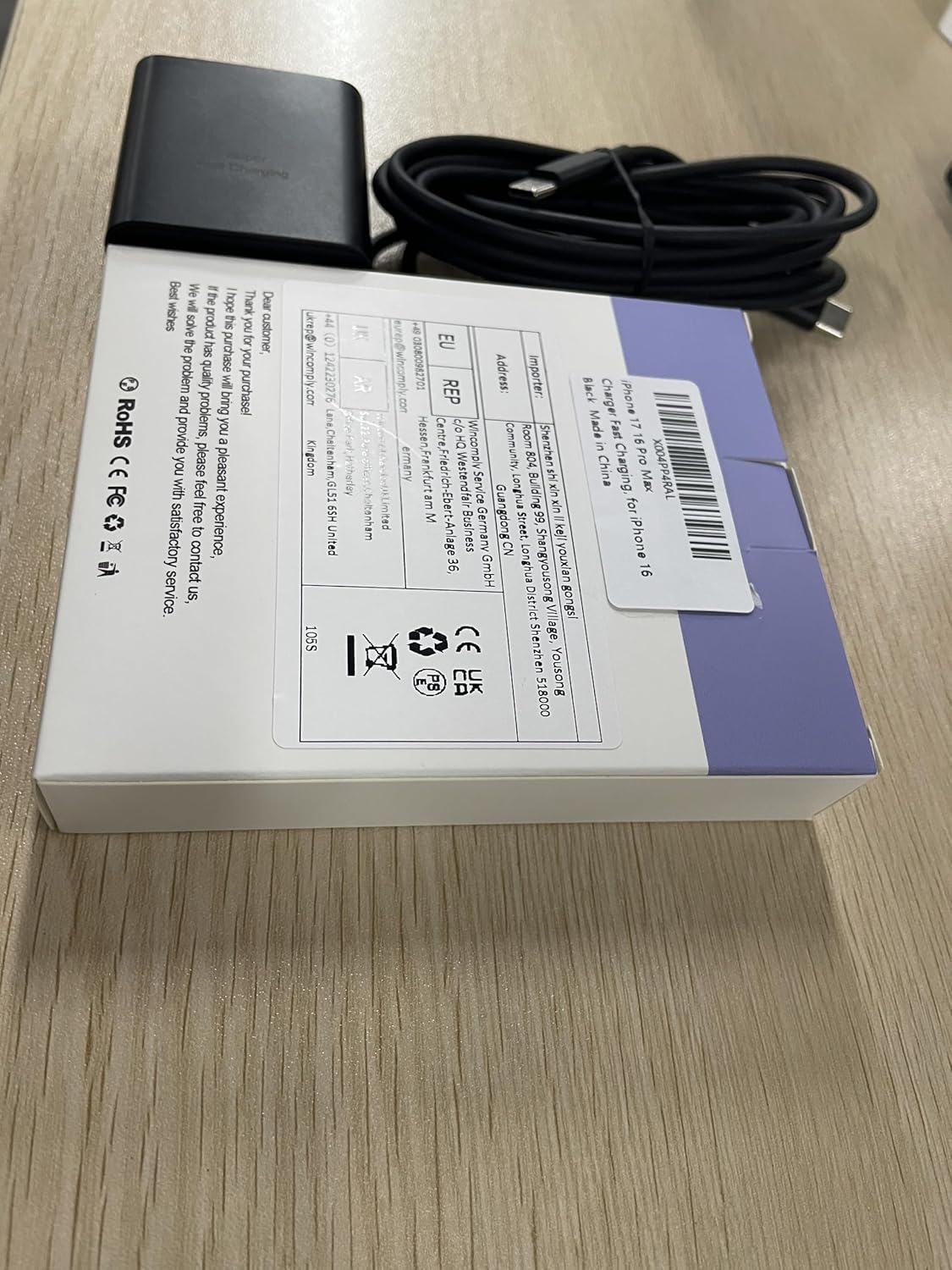 iPhone 17 16 Pro Max Charger Fast Charging, 45W Super Fast USB C Chargers for iPhone 17 (6FT+6FT+10FT) Type C Chargers Cord with Fast Charger Block for iPhone 17/16/15 series/iPad/ GalaxyS25/S24 Black