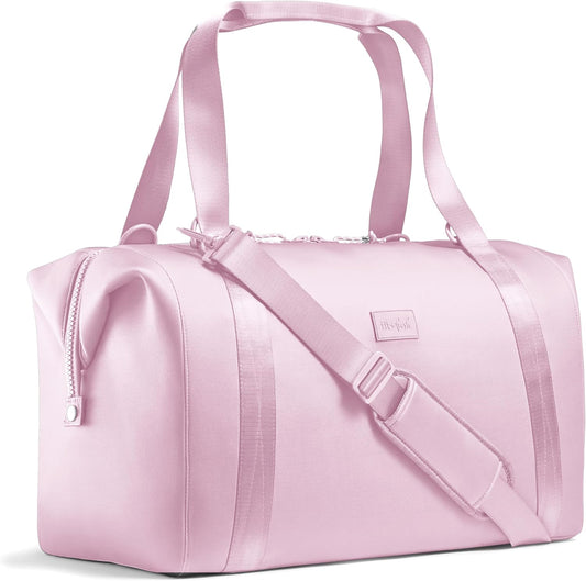 Fit & Fresh Premium Neoprene Weekender Bag With Trolley Sleeve - Large Overnight, Carry-on, Duffel, Gym, and Hospital Bag for Labor & Delivery