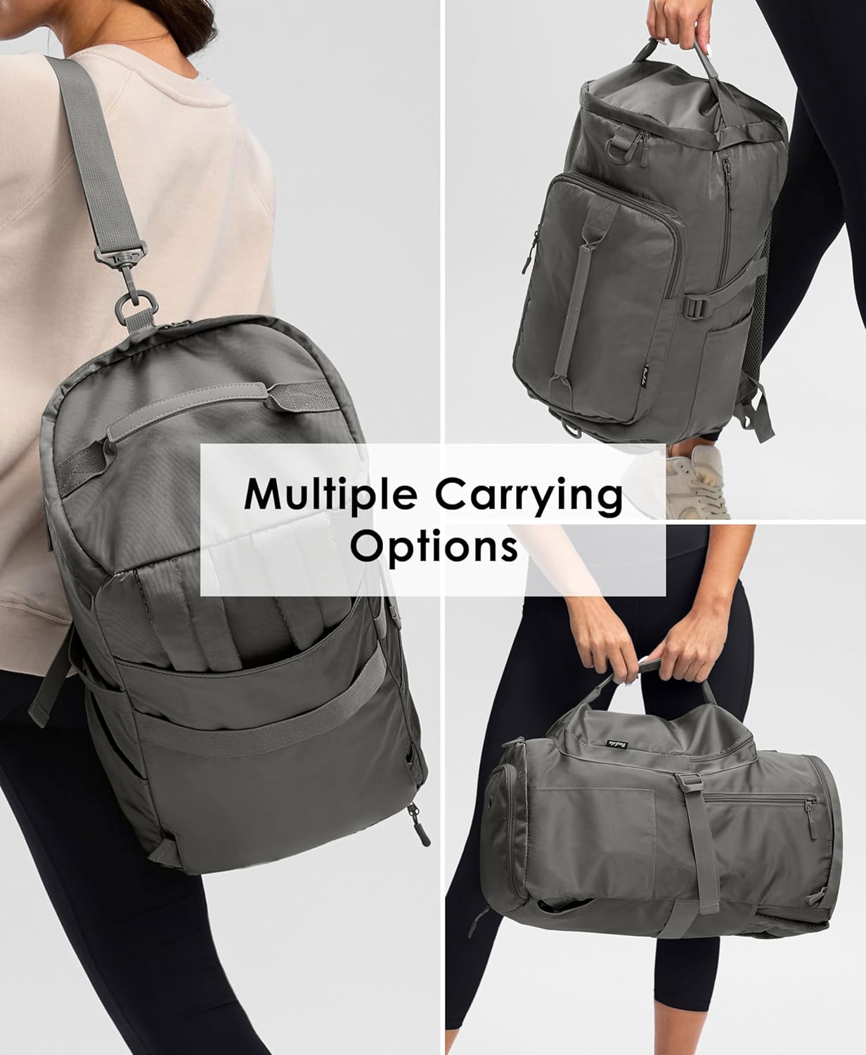 Gym Bag for Women Workout Gym Backpack with Shoe Compartment Sports Duffel Bag Multiple Pockets 30L