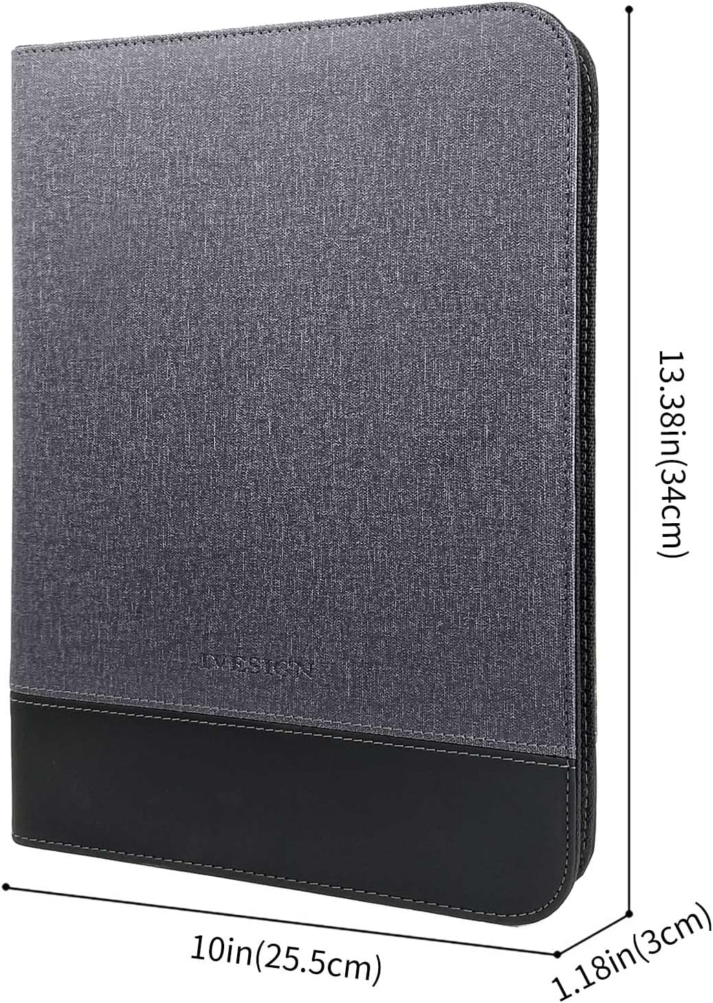 IVESIGN PU Leather Padfolio with Double Zipper, 10.1" Tablet Sleeve, Card Slots & Writing Pad - Multi-Functional Portfolio Binder for Documents, Business Card Organizer & Office Accessories