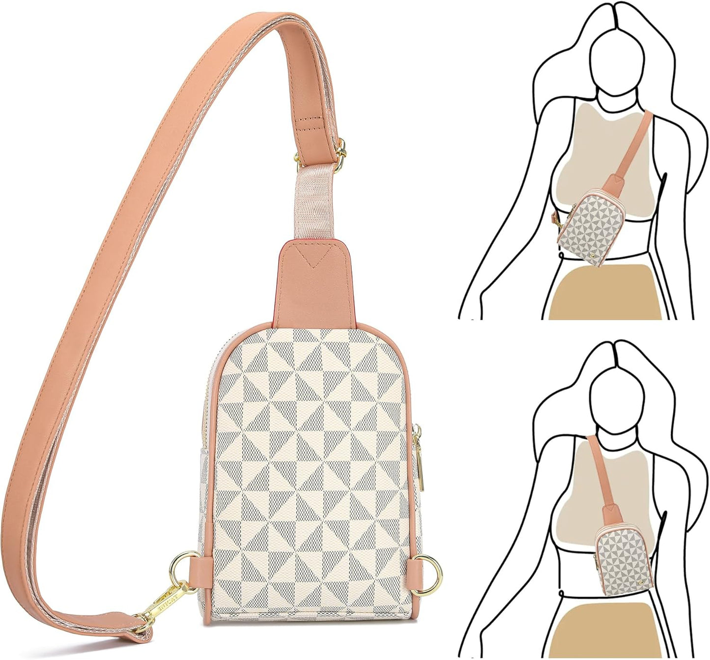 INICAT Travel Small Sling Bag Faux Leather Crossbody Bags Women Cross Body Bag Purses for Woman