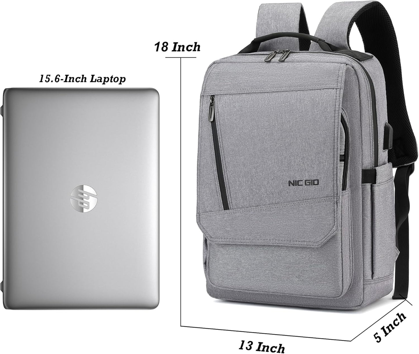 NICGID Sling Bags Chest Shoulder Backpacks, 12.5'' 13.3'' 14.1'' 15.6''Laptop Backpack Crossbody Messenger Bag Travel Outdoor