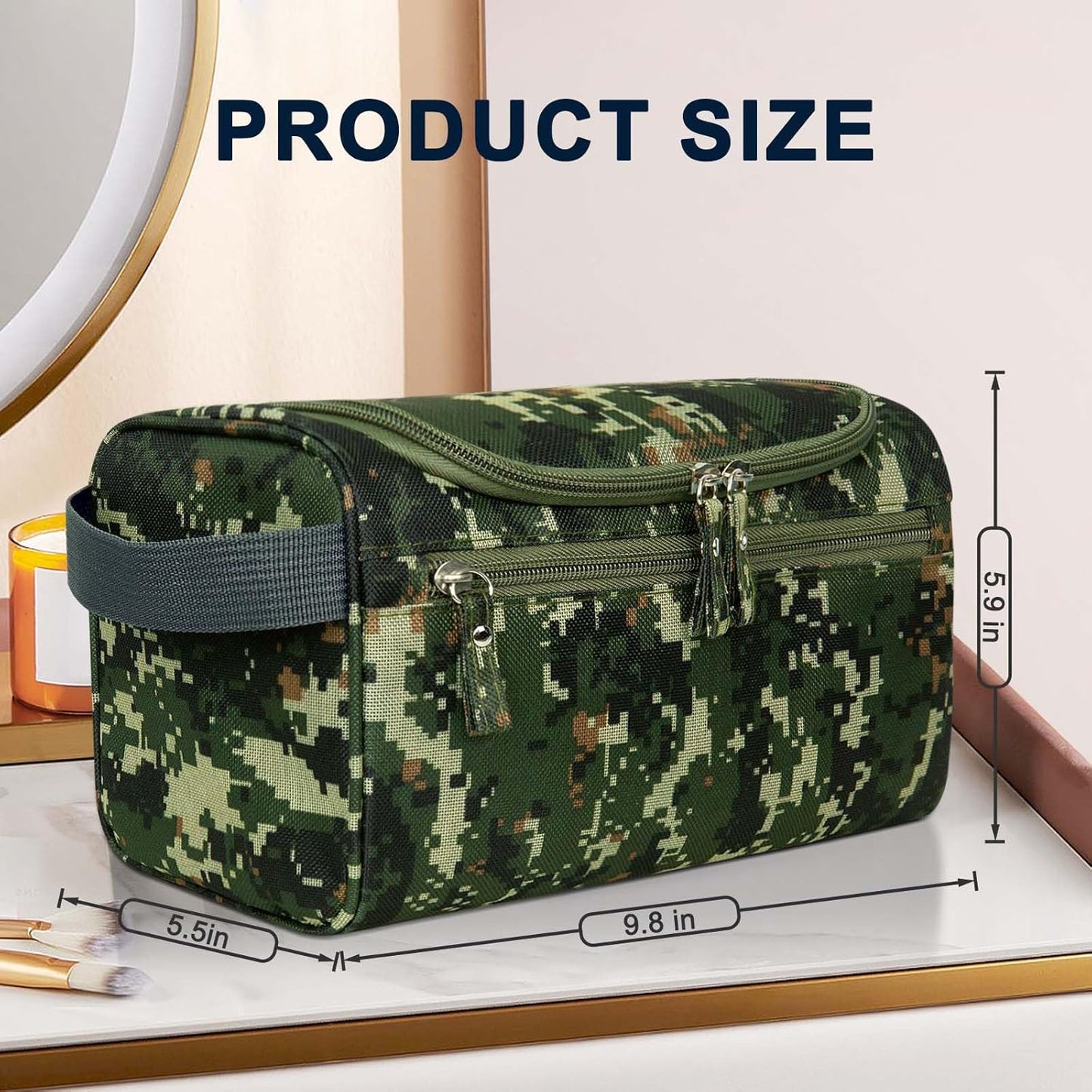 Hanging Toiletry Bag for Women and Men Traveling Makeup Large Capacity Cosmetics Portable Dopp Kit Storage Organizer Bag with Hanging Hook for Toiletries Brushes Shaving Tools
