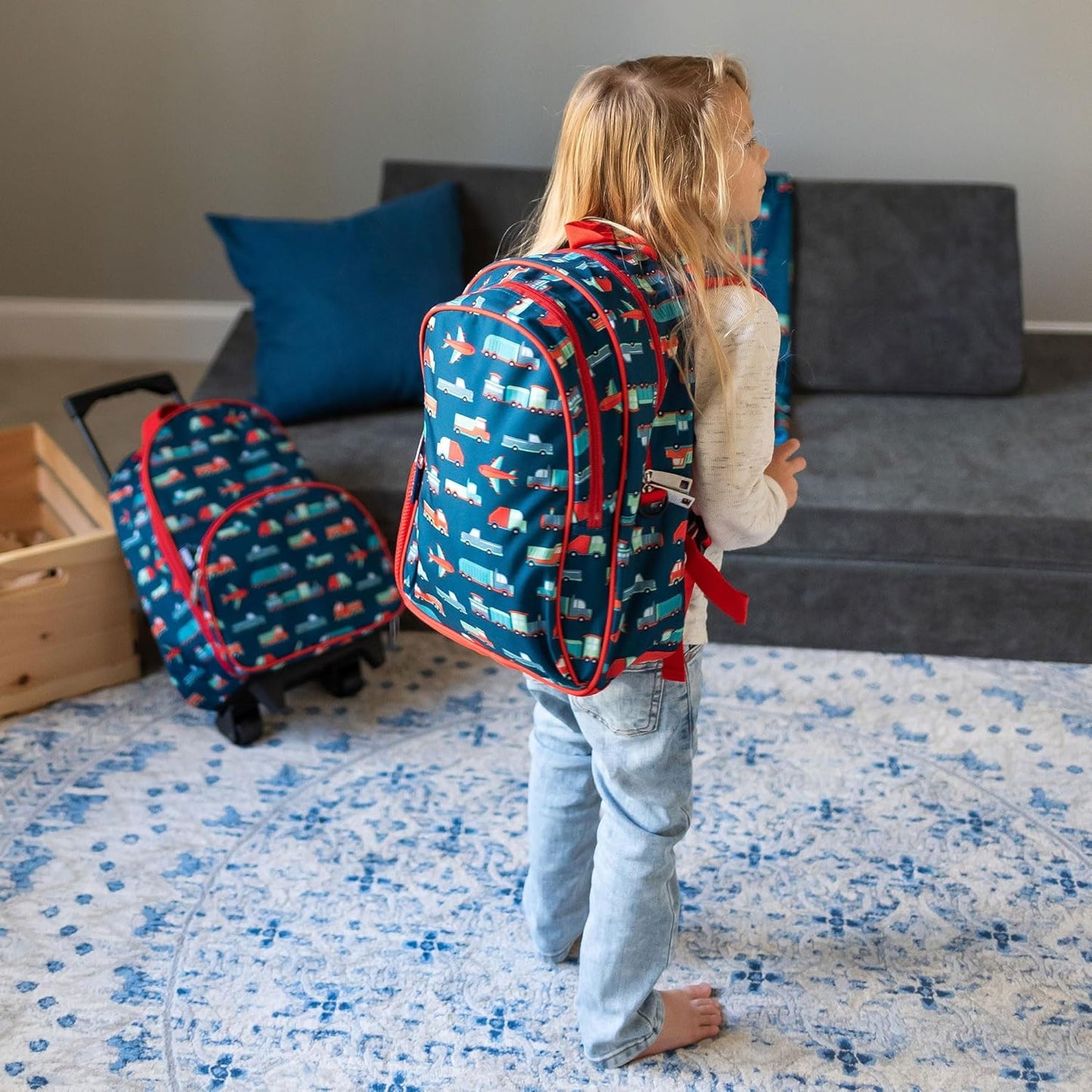 Wildkin 15-inch Kids Backpack – Durable, Padded, Adjustable for School & Travel - Transportation