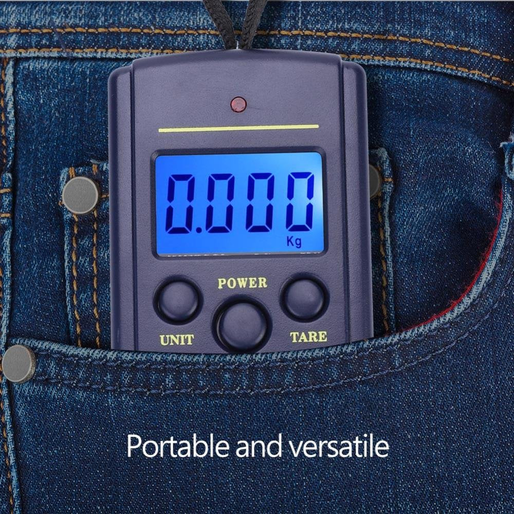 Fish Scales Digital Weight, Hanging Weight Scales, Portable Plastic Electric Balance Digital Fishing Postal Hanging Hook Scale Load 40kg with LCD Display for Fishing Retails Delivery