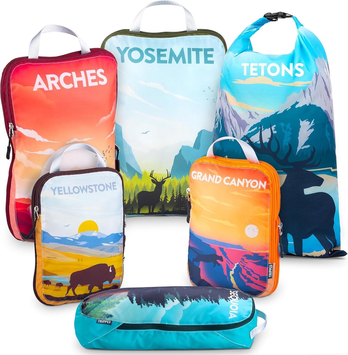 Compression Packing Cubes Set for Travel - Lightweight, Durable Clothes Organizer for Carry-On
