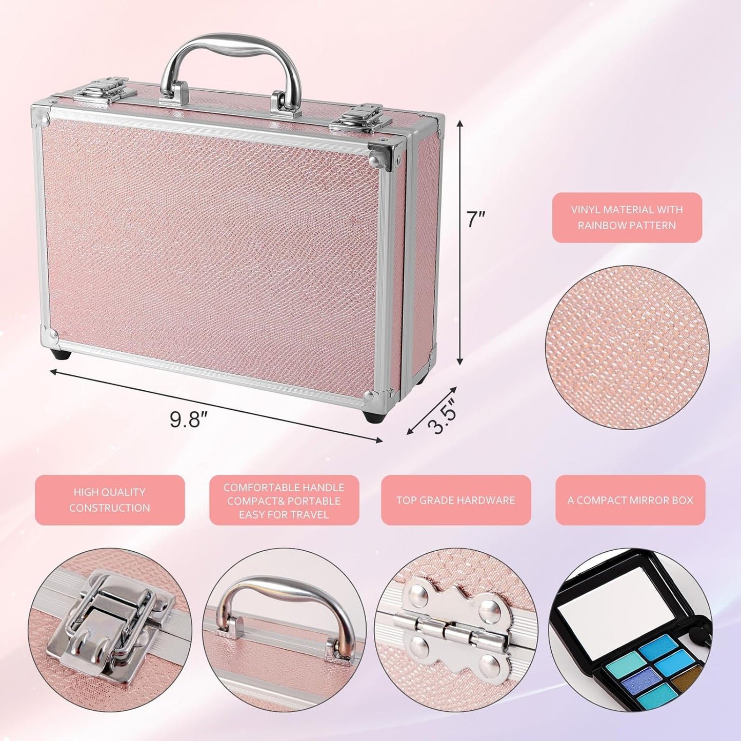Makeup Kit for Teenager & Women Full Kit, All- In- One Makeup Set With The Cosmetic Train Case