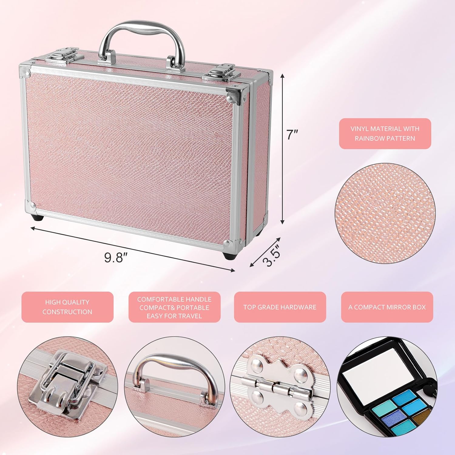 Makeup Kit for Teenager & Women Full Kit, All- In- One Makeup Set With The Cosmetic Train Case