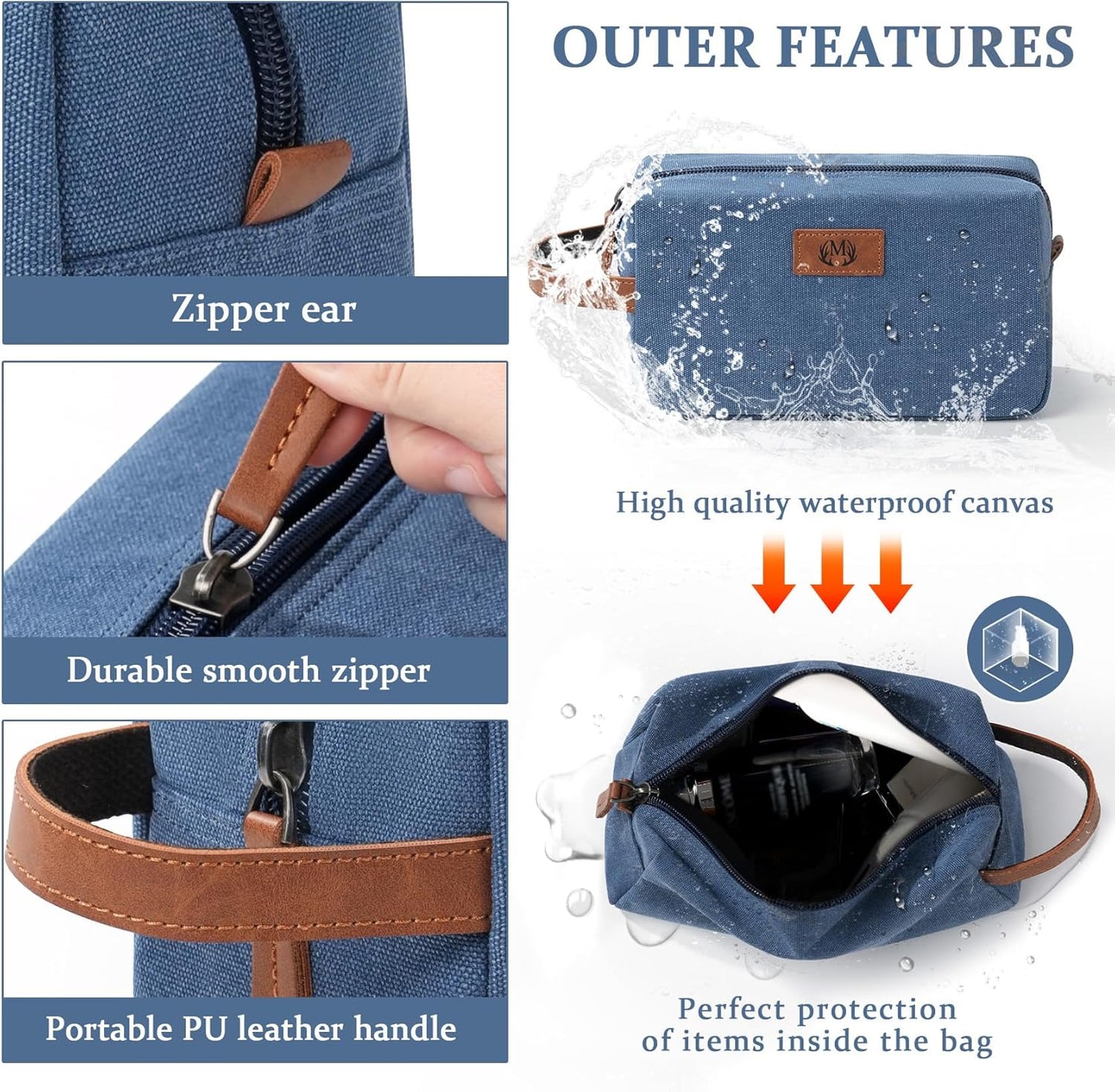 Janhavi Waterproof Travel size Toiletries Bag,Customized Gifts for Men,Makeup Organizer Foldie