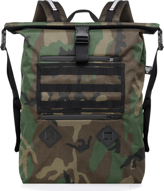 Xtreme Sight Line ~ AQUA RT ~ Large Water-Proof Faraday Backpack for Laptops, Tablets, and Mid-Size Electronics ~ Tracking/Hacking Defense ~ Woodland Camo