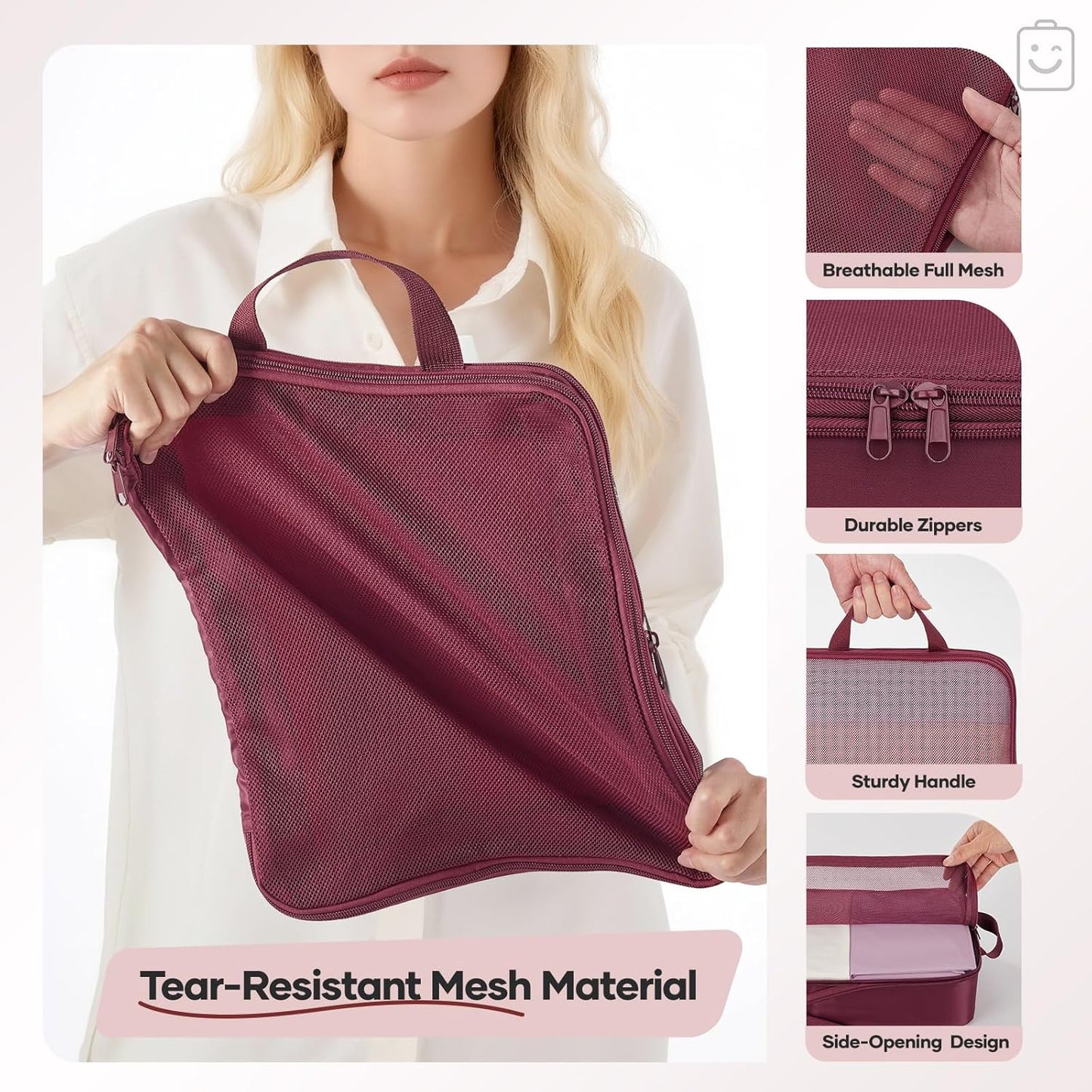 Veken 9/11 Set Compression Packing Cubes for Travel Essentials,Compressible Expandable Large