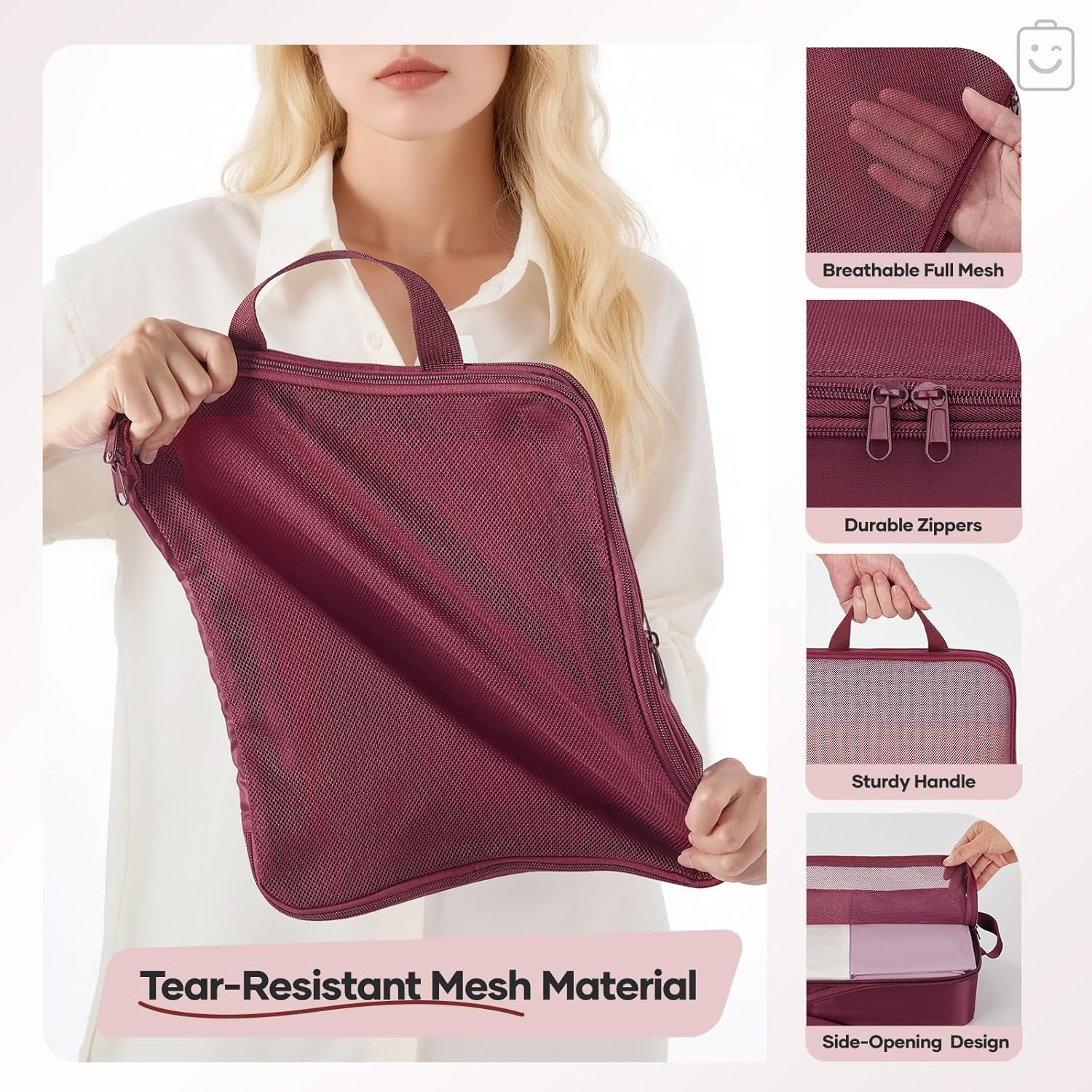 Veken 9/11 Set Compression Packing Cubes for Travel Essentials,Compressible Expandable Large