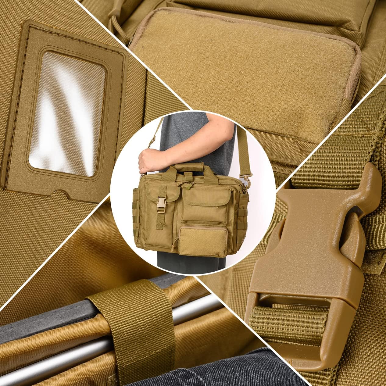 Stypos Tactical Laptop Bag for Men,14inch/15.6inch/17.3inch Messenger Bag Military Shoulder Bag,Flight Work Bags for Pilots