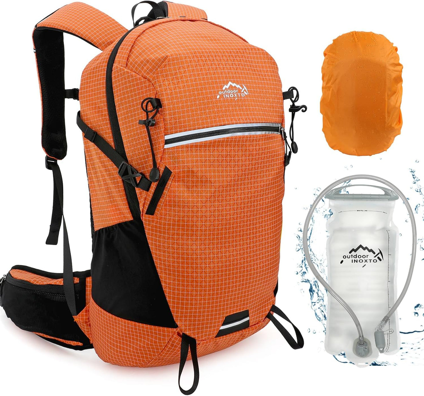 Hydration Backpack, 25L Hiking Backpack with 3L Water Bladder and Rain Cover, Hiking Water Backpack