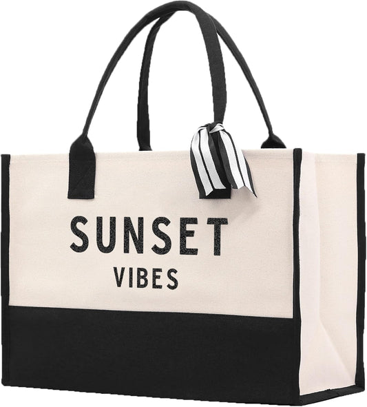 VANESSA ROSELLA Beach Tote Bag Large - Chic Tote Bag for Pool Gym Travel Cruise Picnic Road Trip