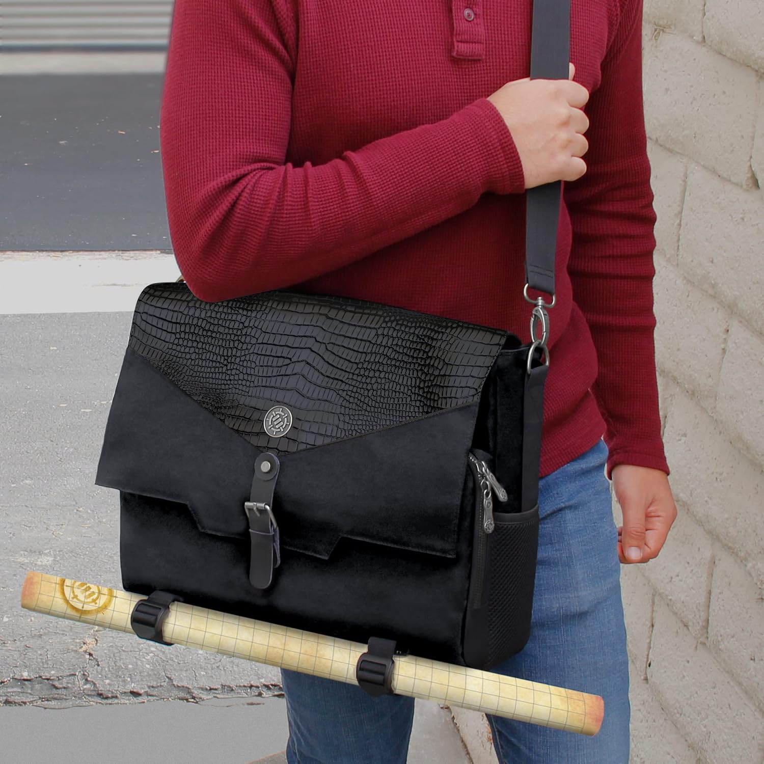 ENHANCE Collector's Edition RPG Player's Essentials DnD Bag - Dragon Hide Exterior Messenger Bag